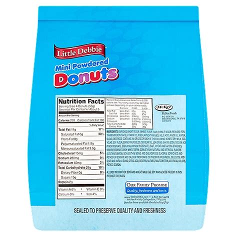 How many carbs are in powderd mini donuts - calories, carbs, nutrition
