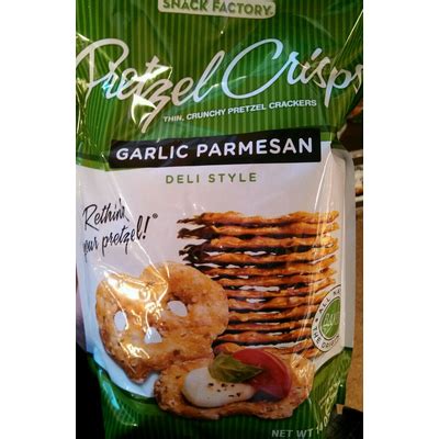 How many carbs are in pretzel crisps garlic parmesan - calories, carbs, nutrition