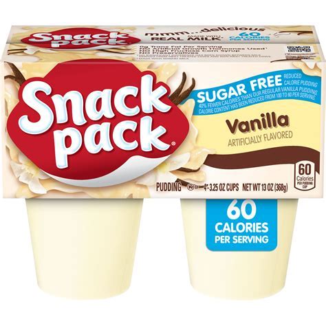 How many carbs are in pudding snacks - vanilla caramel sundaes fat free - calories, carbs, nutrition