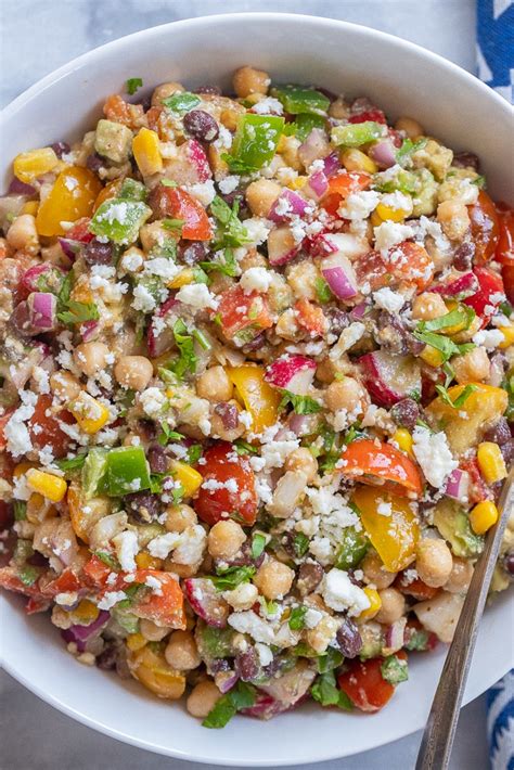 How many carbs are in queso fresco bean salad - calories, carbs, nutrition