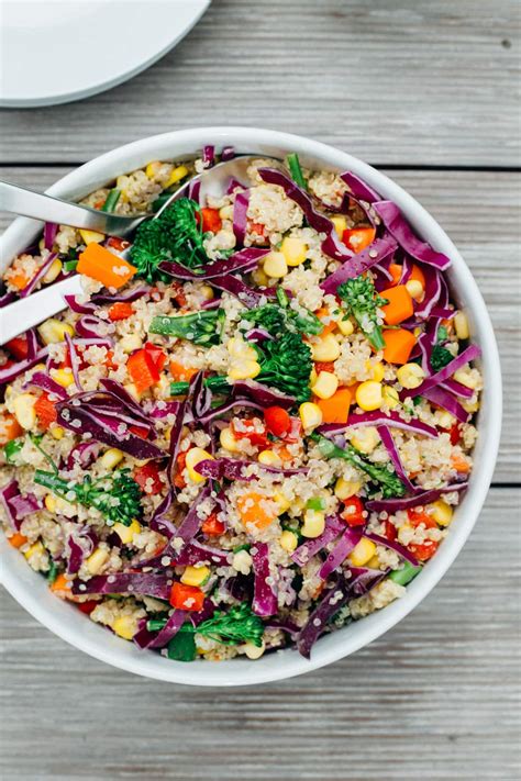 How many carbs are in rainbow quinoa power salad - calories, carbs, nutrition