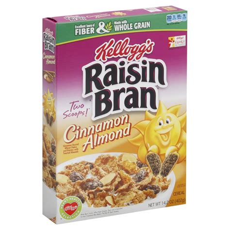 How many carbs are in raisin bran cinnamon almond cereal - calories, carbs, nutrition