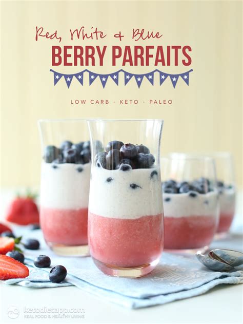 How many carbs are in red, white and blueberry parfaits - calories, carbs, nutrition