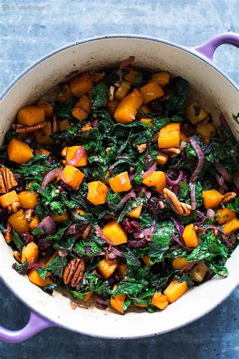 How many carbs are in roasted butternut squash with kale (23030.1) - calories, carbs, nutrition