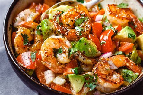 How many carbs are in salad, shrimp, spicy - calories, carbs, nutrition