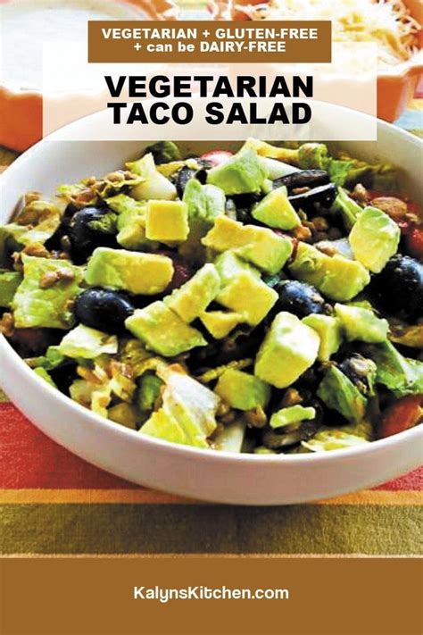 How many carbs are in salad entree vegetarian taco - calories, carbs, nutrition