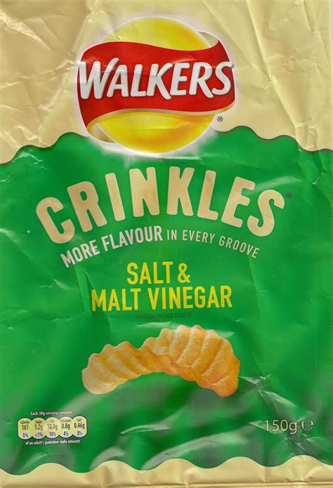 How many carbs are in salt and vinegar crinkles crisps - calories, carbs, nutrition