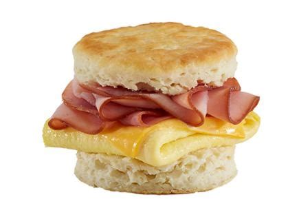 How many carbs are in sand brkf biscuit ham fried egg & cheese - calories, carbs, nutrition