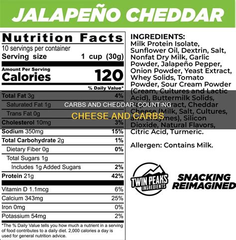 How many carbs are in sauce cheddar cheese aged conv #16 scoop - calories, carbs, nutrition