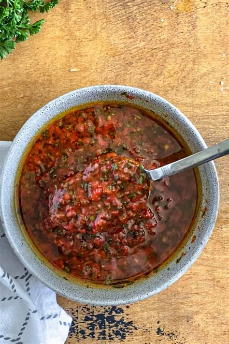 How many carbs are in sauce chimichurri red pepper 2 oz ladle - calories, carbs, nutrition