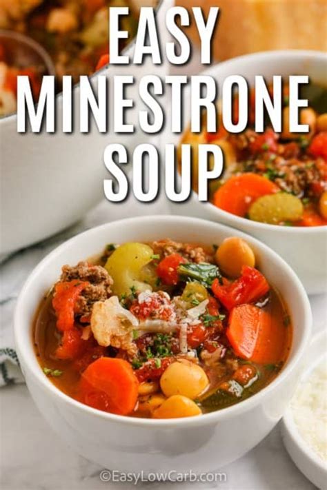 How many carbs are in savory minestrone soup - calories, carbs, nutrition