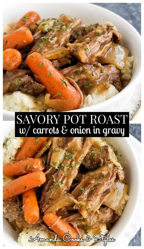 How many carbs are in savory pot roast - calories, carbs, nutrition