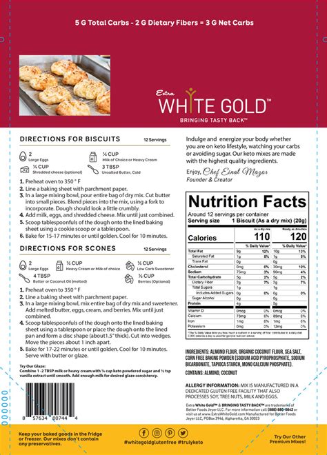 How many carbs are in scone everything biscuit mix #12 scoop - calories, carbs, nutrition