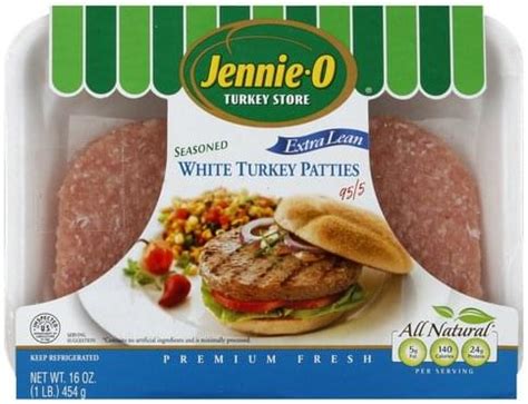 How many carbs are in seasoned white turkey patties 95/5 - calories, carbs, nutrition