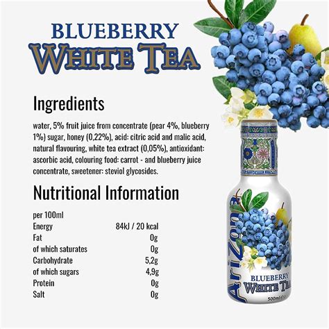 How many carbs are in shaken blueberry white iced tea - venti - calories, carbs, nutrition