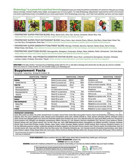 How many carbs are in shakology - calories, carbs, nutrition