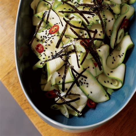 How many carbs are in shaved zucchini with miso vinaigrette - calories, carbs, nutrition