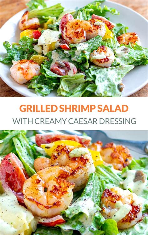 How many carbs are in shrimp caesar salad with dressing - calories, carbs, nutrition