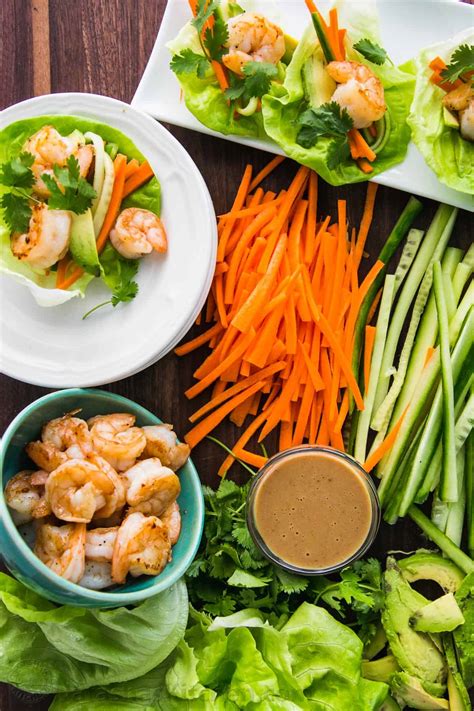 How many carbs are in shrimp lettuce wrap - calories, carbs, nutrition