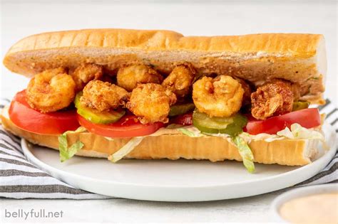 How many carbs are in shrimp po' boy with spicy remoulade - calories, carbs, nutrition