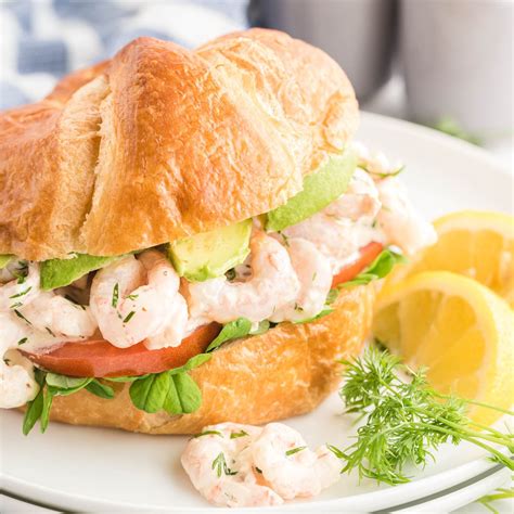 How many carbs are in shrimp salad on croissant (52187.23) - calories, carbs, nutrition