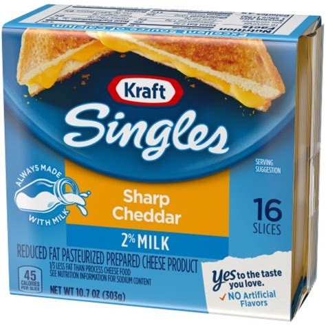 How many carbs are in singles 2% sharp cheddar - calories, carbs, nutrition