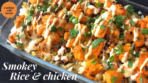 How many carbs are in smokey bbq chicken with basmati rice large - calories, carbs, nutrition