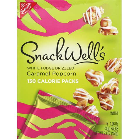 How many carbs are in snack well's caramel popcorn - calories, carbs, nutrition