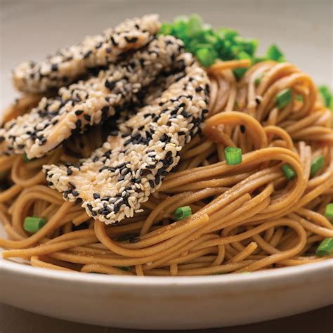 How many carbs are in soba noodles with sesame chicken - calories, carbs, nutrition