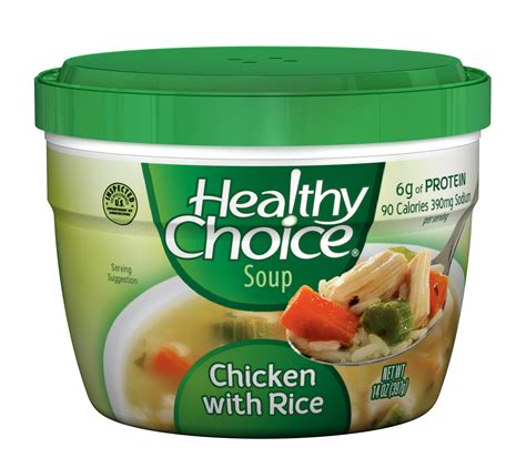 How many carbs are in soup, healthy choice chicken and rice soup, canned - calories, carbs, nutrition