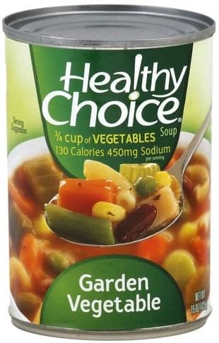 How many carbs are in soup, healthy choice garden vegetable soup, canned - calories, carbs, nutrition