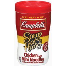 How many carbs are in soup at hand - chicken with mini-pasta - calories, carbs, nutrition