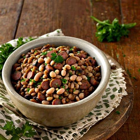 How many carbs are in soup black eyed peas andouille sausage 16 oz - calories, carbs, nutrition