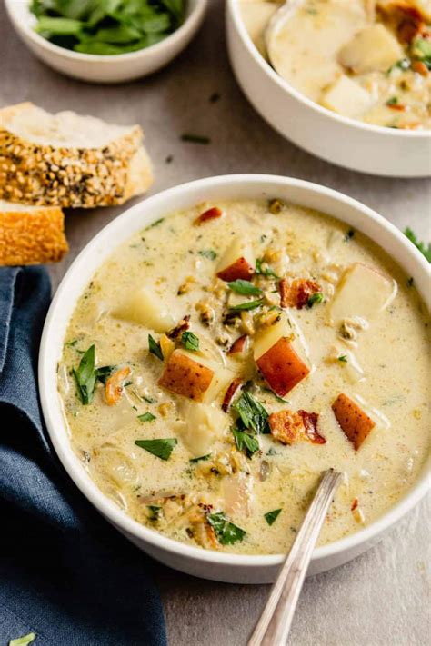 How many carbs are in soup chowder new england clam bacon 16 oz - calories, carbs, nutrition