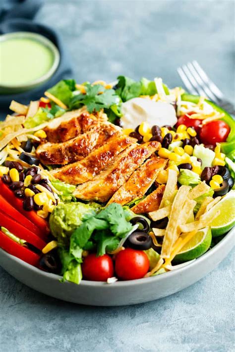 How many carbs are in southwest salad- no chicken with southwest dressing - calories, carbs, nutrition