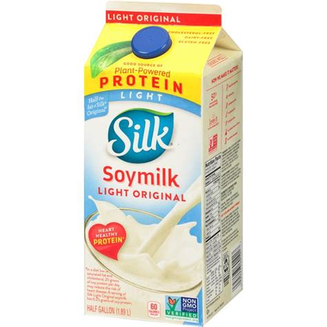 How many carbs are in soymilk, light (silk) - calories, carbs, nutrition