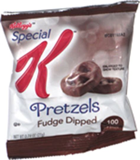 How many carbs are in special k pretzels fudge dipped - calories, carbs, nutrition