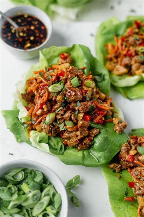 How many carbs are in spicy pork lettuce cups - calories, carbs, nutrition