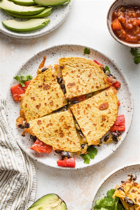 How many carbs are in spicy two-bean quesadilla - calories, carbs, nutrition