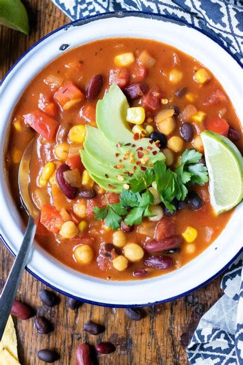 How many carbs are in spicy vegetable and bean mexican soup - calories, carbs, nutrition