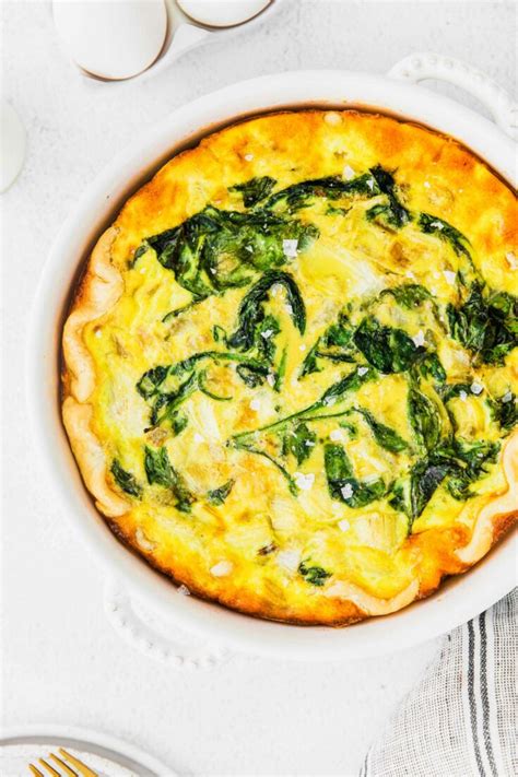 How many carbs are in spinach artichoke quiche - calories, carbs, nutrition