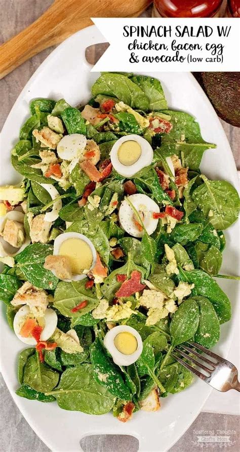 How many carbs are in spinach salad with chicken - calories, carbs, nutrition