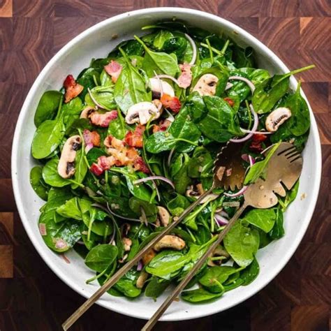 How many carbs are in spinach salad with hot bacon dressing - calories, carbs, nutrition