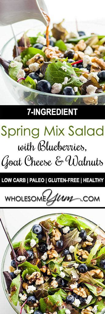 How many carbs are in spring mix salad with walnut vinaigrette - calories, carbs, nutrition