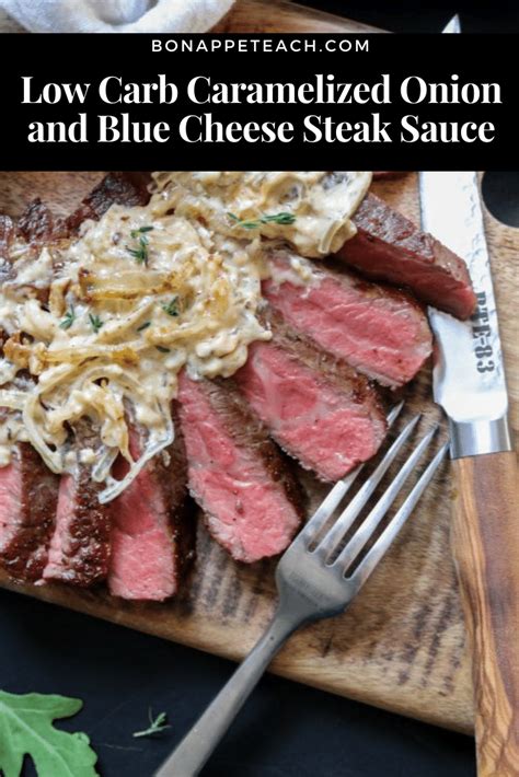 How many carbs are in steak, blue cheese, caramelized onions - calories, carbs, nutrition