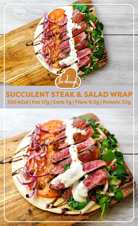 How many carbs are in steak salad wrap - calories, carbs, nutrition