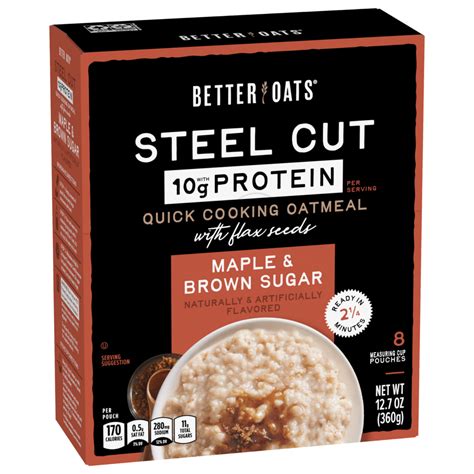 How many carbs are in steel cut oats maple - calories, carbs, nutrition