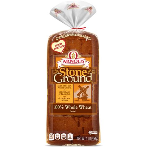 How many carbs are in stone ground whole wheat bread - calories, carbs, nutrition