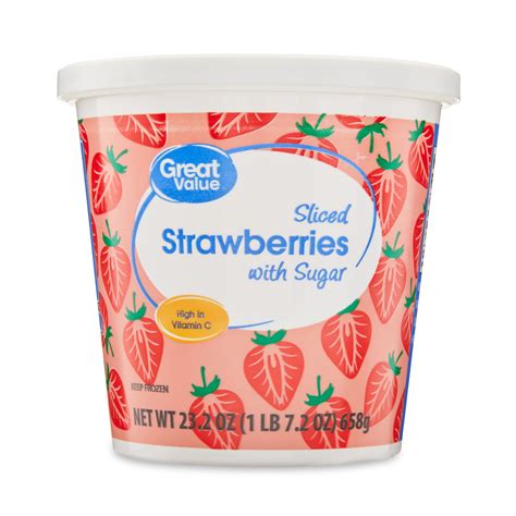 How many carbs are in strawberries frozen sliced sweetened 2 oz ladle - calories, carbs, nutrition