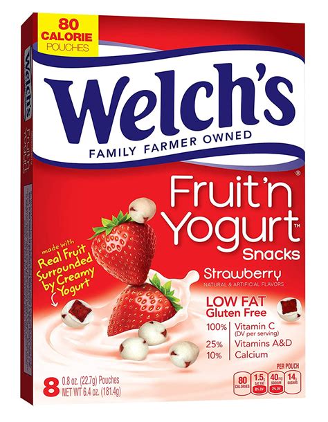 How many carbs are in strawberry fruit 'n yogurt snacks - calories, carbs, nutrition